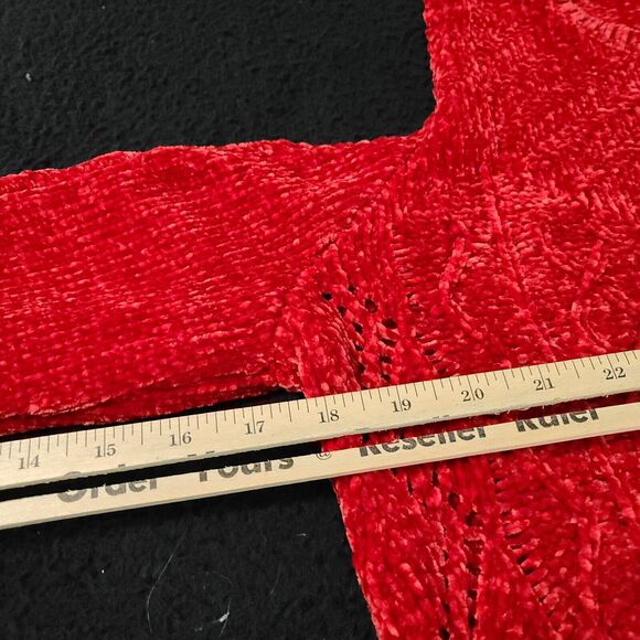 Gibson Latimer Womens Sweater Red Size S Polyester Long Sleeve Cold Shoulder - Picture 4 of 12